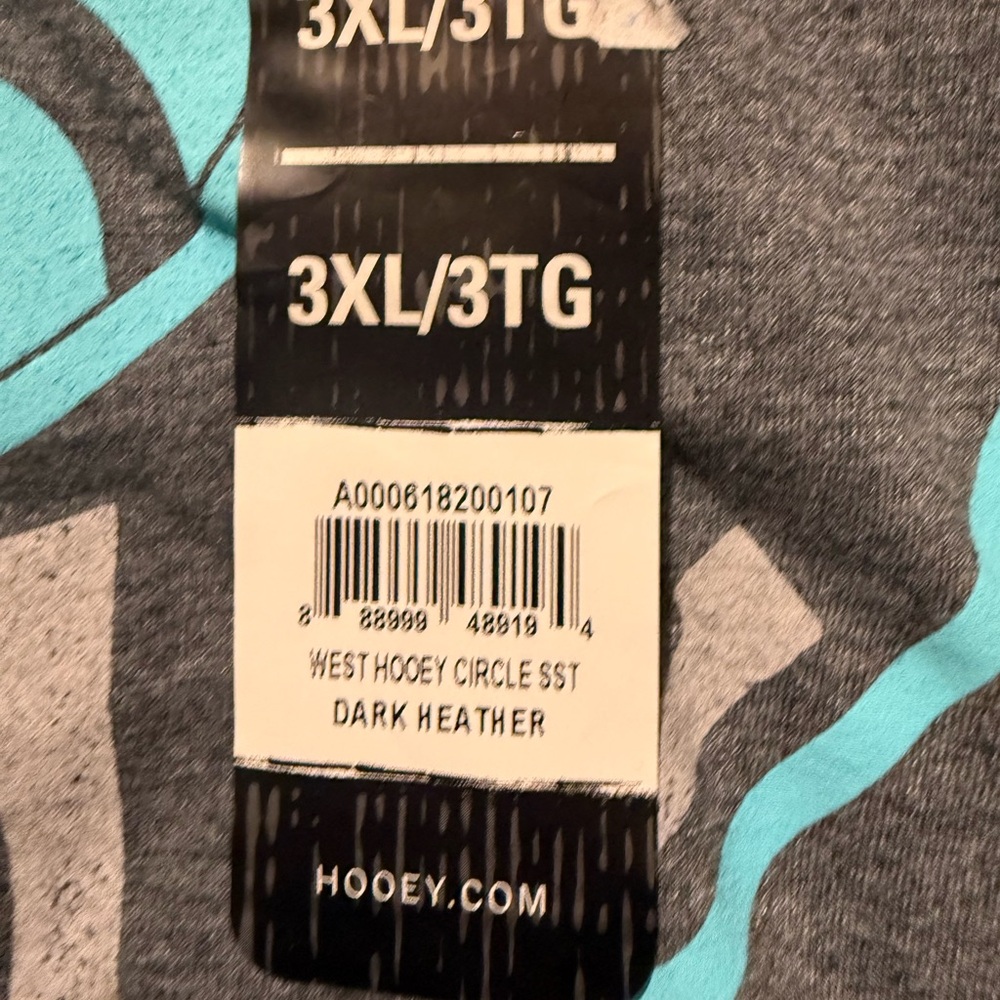 Hooey Tee Shirt Mens 3XL heathered gray blue Graphic Soft Rodeo Western Farm NWT - Picture 8 of 9